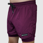 Men’s Training Shorts Elite 2-in-1, multiple pockets, towel loop, comfortable and durable, perfect for workouts and sports.