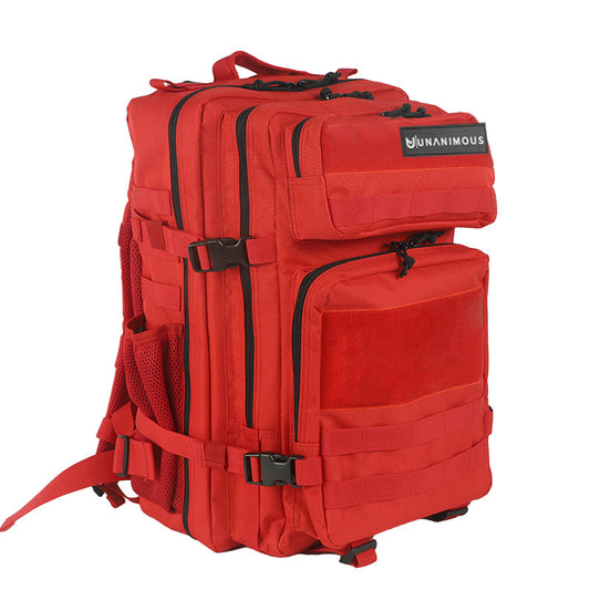 Backpack Premium Tactic 45L Red – durable tactical backpack by UNANIMOUS with 45 litre capacity