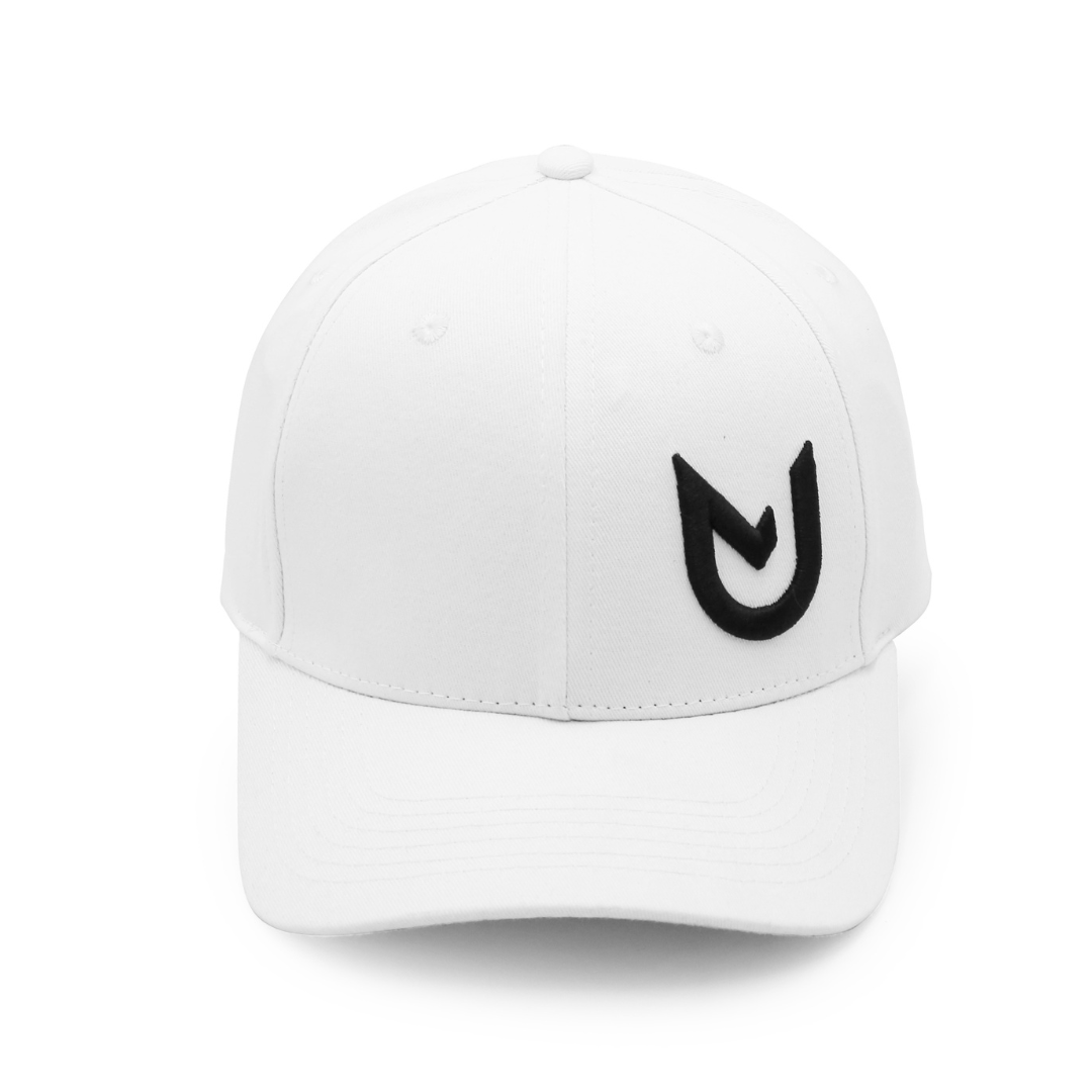 Baseball Cap 3D White – crisp white cap from UNANIMOUS with bold 3D embroidered logo