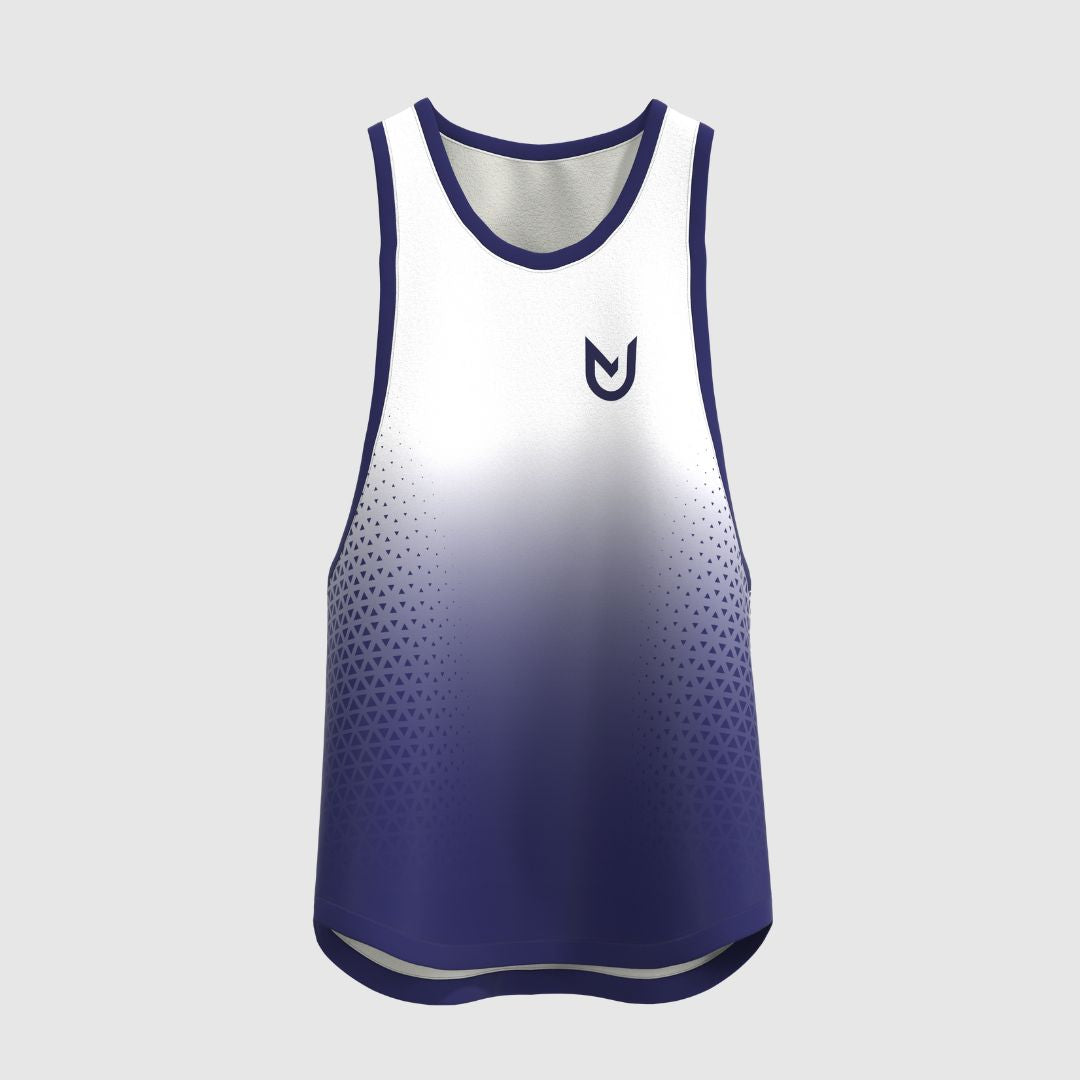 Black fade workout tanktop, featuring the Unanimous logo.