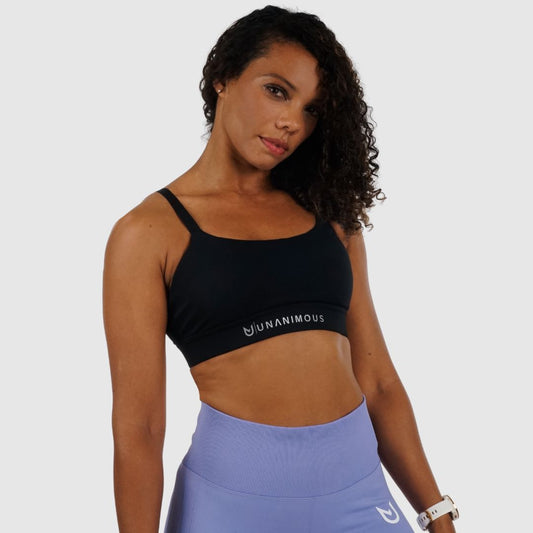 Cross Sports Bra by UNANIMOUS — high‑support bralette with criss‑cross back for gym & high‑intensity training