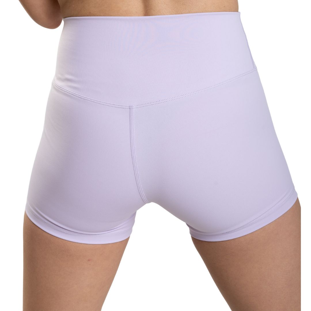 Close-up of white shorts, smooth quick-drying material.