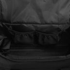 Interior organization pockets inside the black sports bag for small items