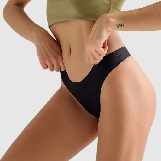 Seamless Sport Thong black — high-performance seamless fit for workouts and everyday wear