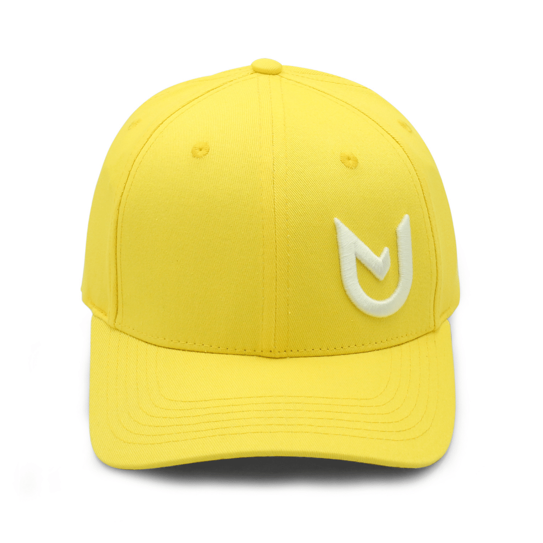 Side profile of Baseball Cap 3D Yellow highlighting premium stitching and silhouette